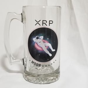 XRP MOON Jumbo Beer Mug Stein Sports Mug with Handle, 24 oz.